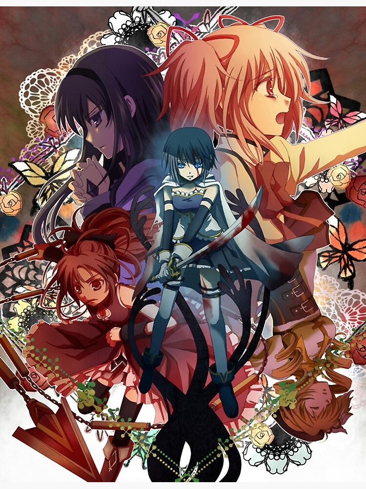 Anime Madoka Magica Cover Poster Throw Pillow - Image 2