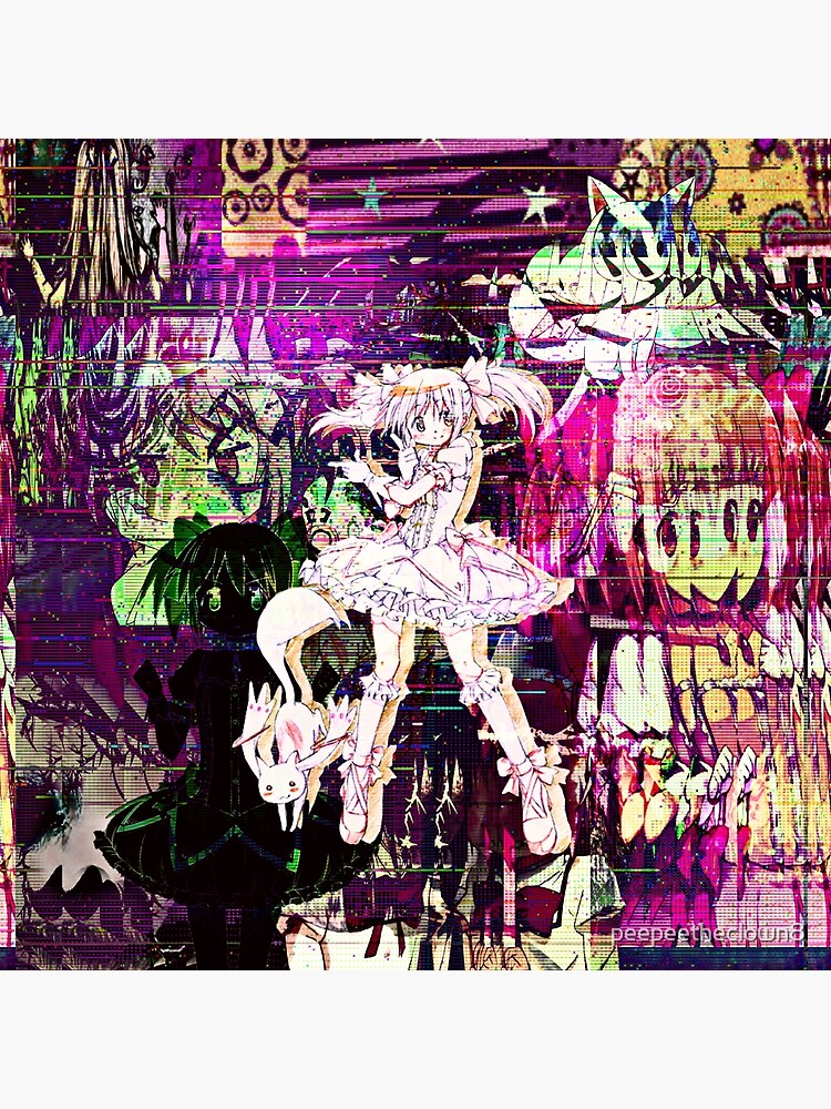 Madoka Magica Glitch Edit Shower Curtain - Image 2