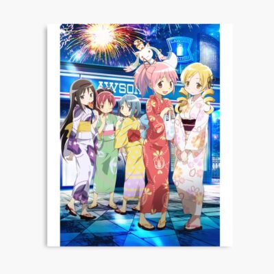 Puella Magi Madoka Magica Group Kimono Poster
