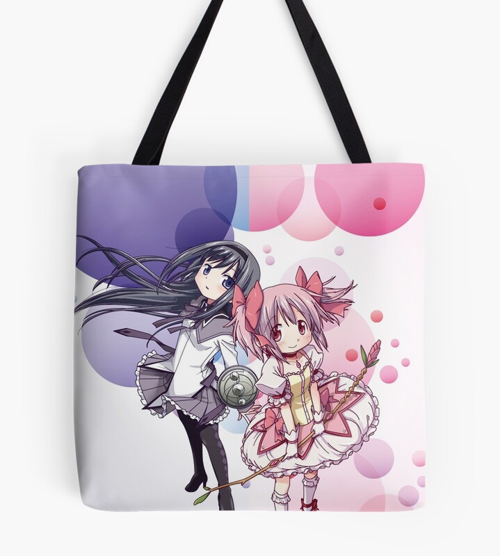 Puelle Magi Madoka And Homura Ship Edit Tote Bag