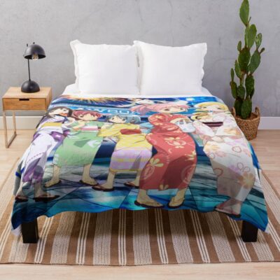 Puella Magi Madoka Magica Group Kimono Throw Blanket