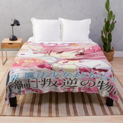 Madoka Japanese Anime Poster Throw Blanket