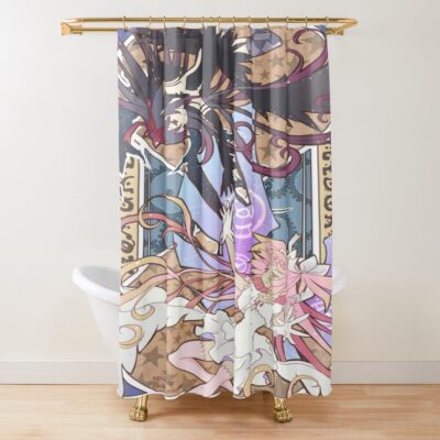 Madoka And Homura Anime Shower Curtain