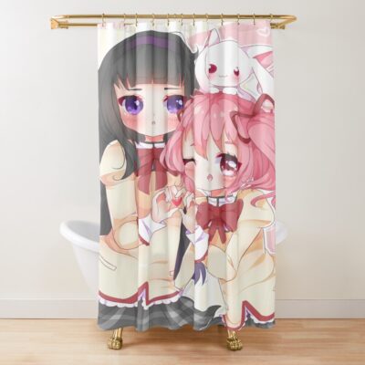 Madoka And Homura Shower Curtain