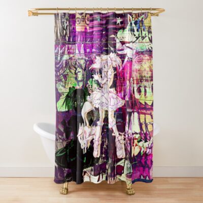 Madoka Magica Glitch Edit Shower Curtain