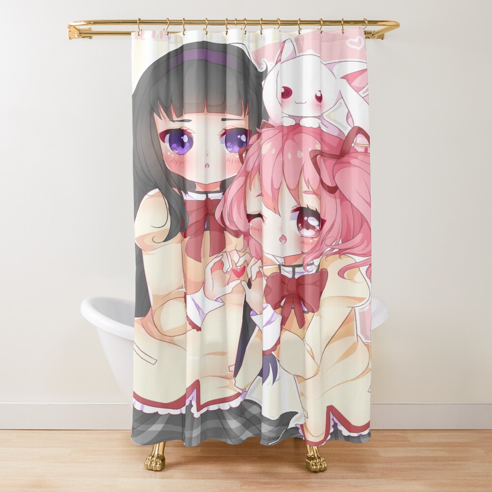 Madoka And Homura Shower Curtain