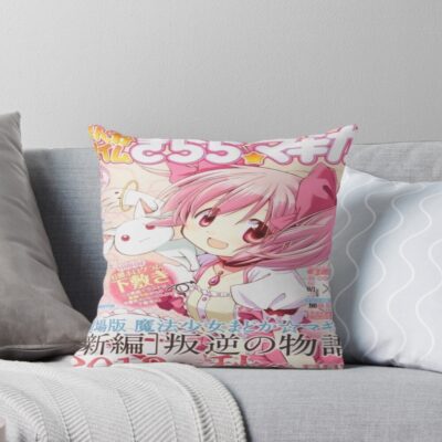Madoka Japanese Anime Poster Throw Pillow