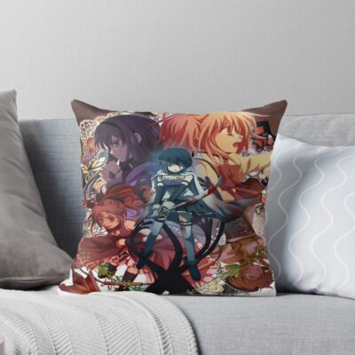Anime Madoka Magica Cover Poster Throw Pillow