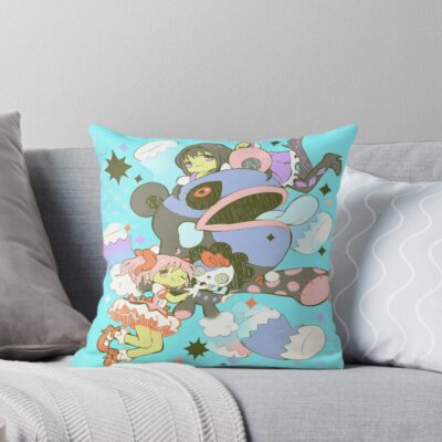 Madoka And Nightmare Throw Pillow